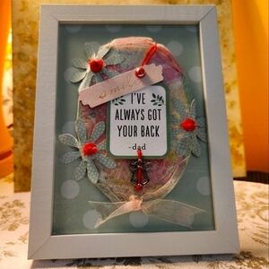Handcrafted 3D Design Frame (an encouraging gift from Dad) Hang/Stand